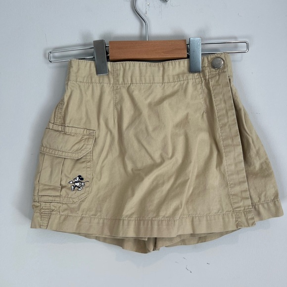 Walt Disney Donaldson Company Mickey Mouse Khaki Beige Skort Safari 4T Girls Vtg - Picture 1 of 5